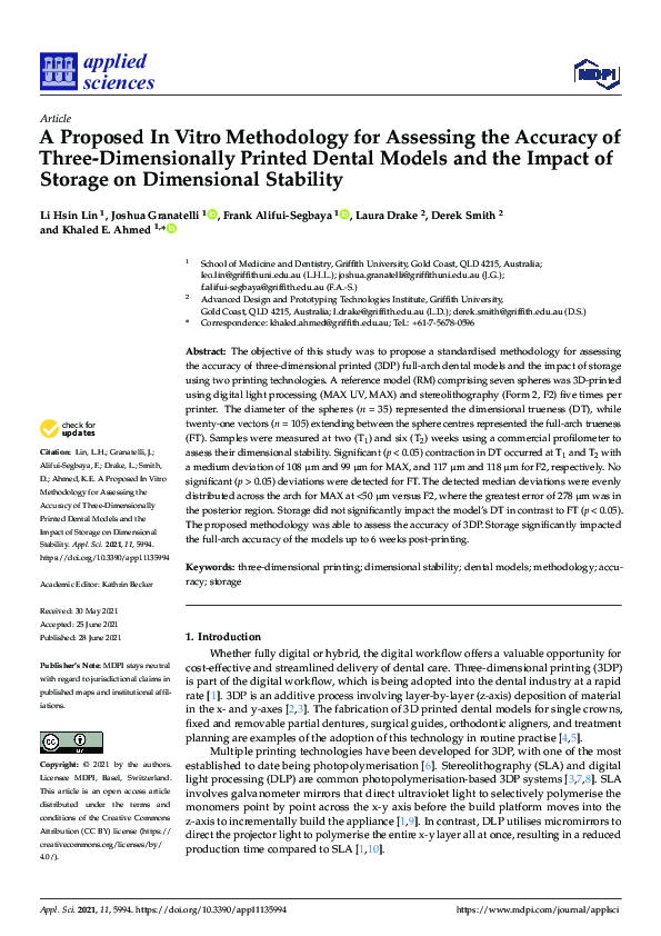 (PDF) A Proposed In Vitro Methodology for Assessing the Accuracy of ...