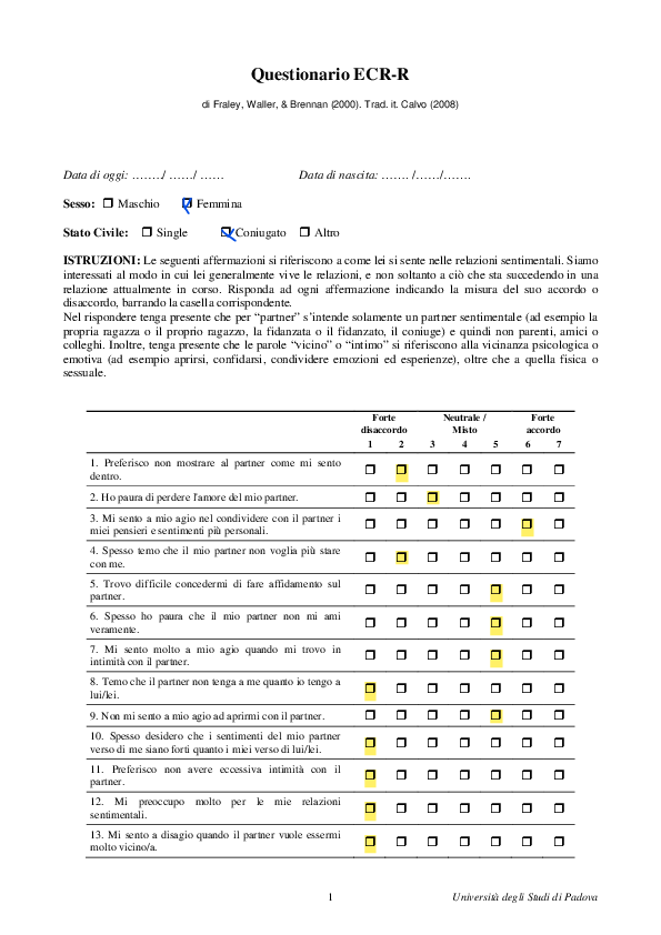 (PDF) Questionario ECR-R