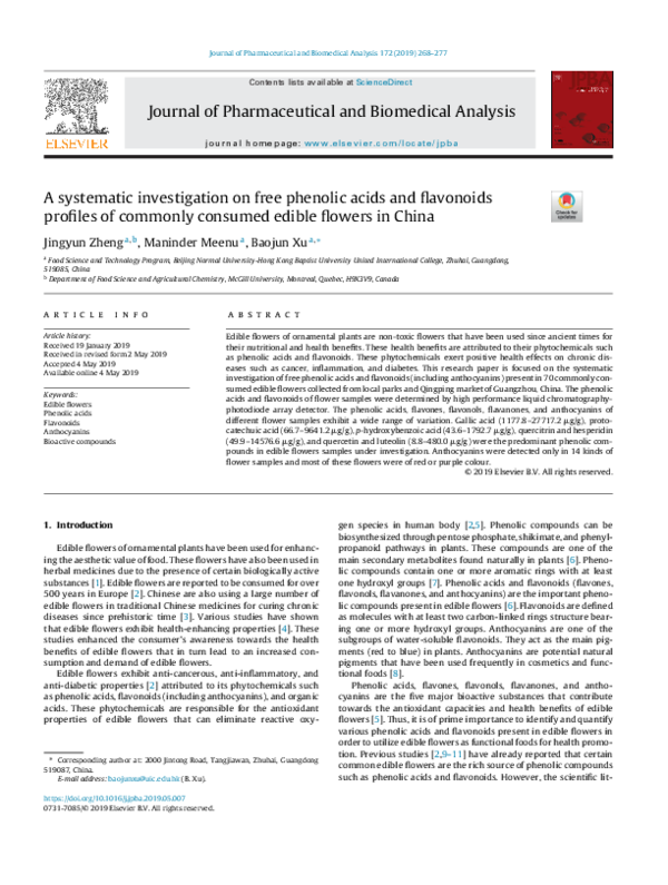 (PDF) A systematic investigation on free phenolic acids and flavonoids ...