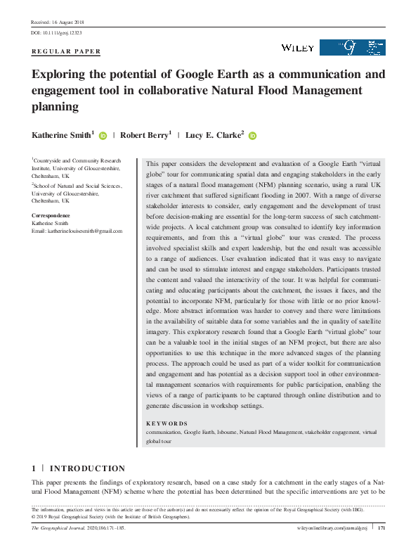 (PDF) Exploring the potential of Google Earth as a communication and ...