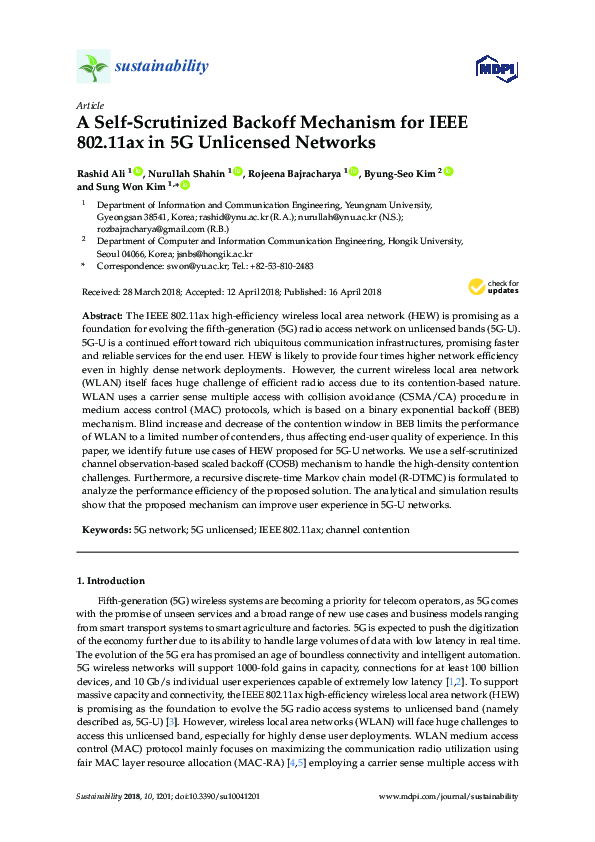 (PDF) A Self-Scrutinized Backoff Mechanism for IEEE 802.11ax in 5G ...