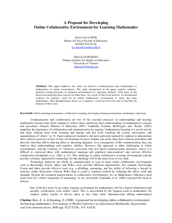 (PDF) A proposal for developing online collaborative environment for ...