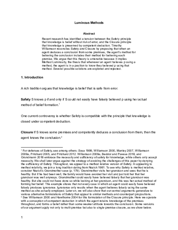 (PDF) Luminous Methods