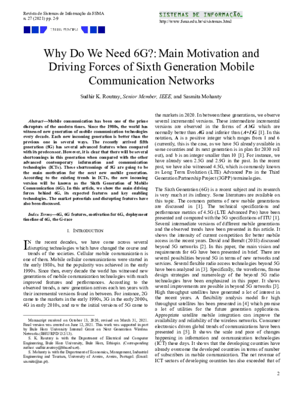 (PDF) Why Do We Need 6G?:Main Motivation and Driving Forces of Sixth ...