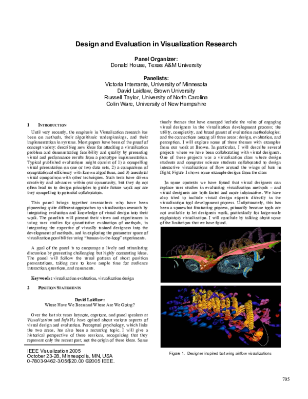 (PDF) Design and evaluation in visualization research