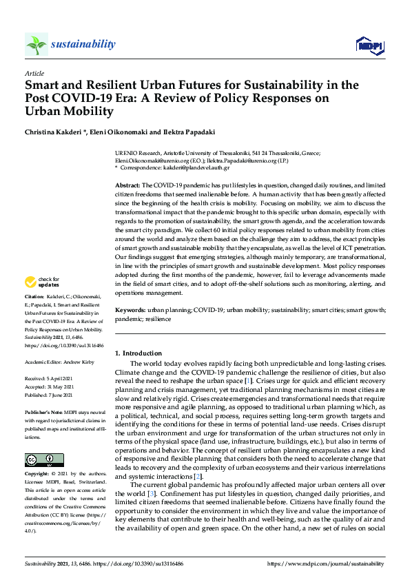 (PDF) Smart and Resilient Urban Futures for Sustainability in the Post ...