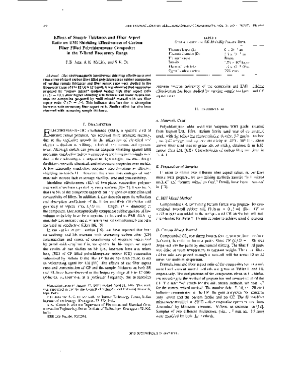 (PDF) Effects of sample thickness and fiber aspect ratio on EMI ...