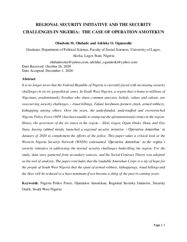 Literature review on security challenges in nigeria image