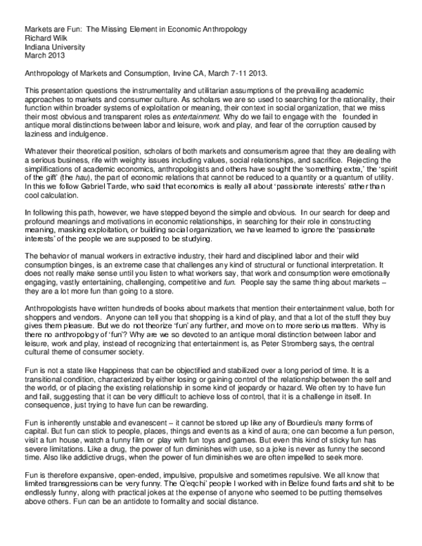 Importance of economic anthropology image