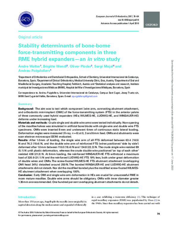 (PDF) Stability determinants of bone-borne force-transmitting ...