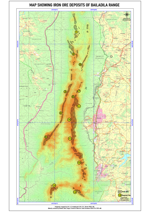 (PDF) MAP OF IRON ORE DEPOSITS OF BAILADILA RANGE Zeeshan Ahmad Academia.edu