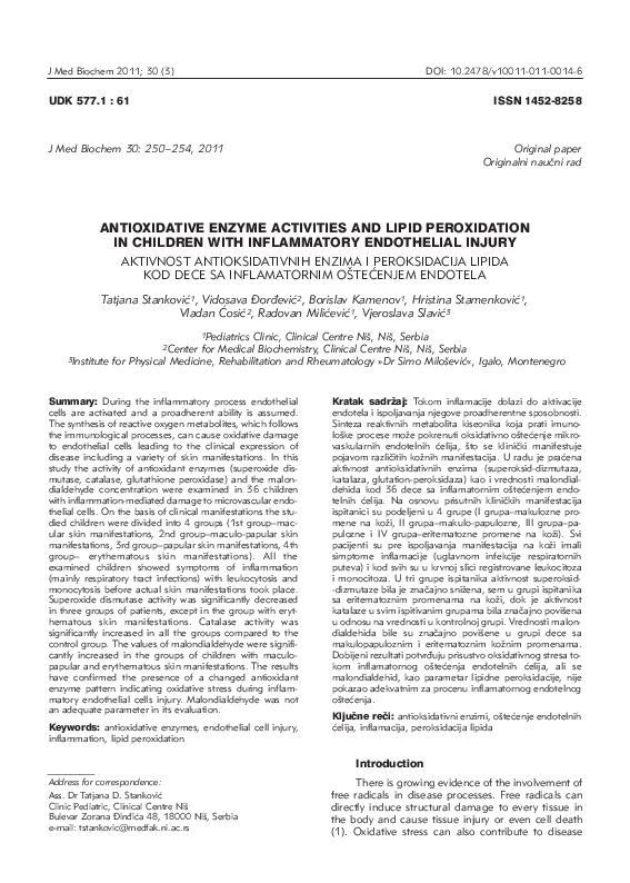 (PDF) Antioxidative enzyme activities and lipid peroxidation in major ...