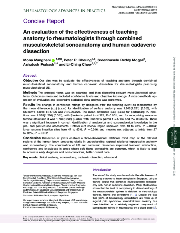 (PDF) An evaluation of the effectiveness of teaching anatomy to ...