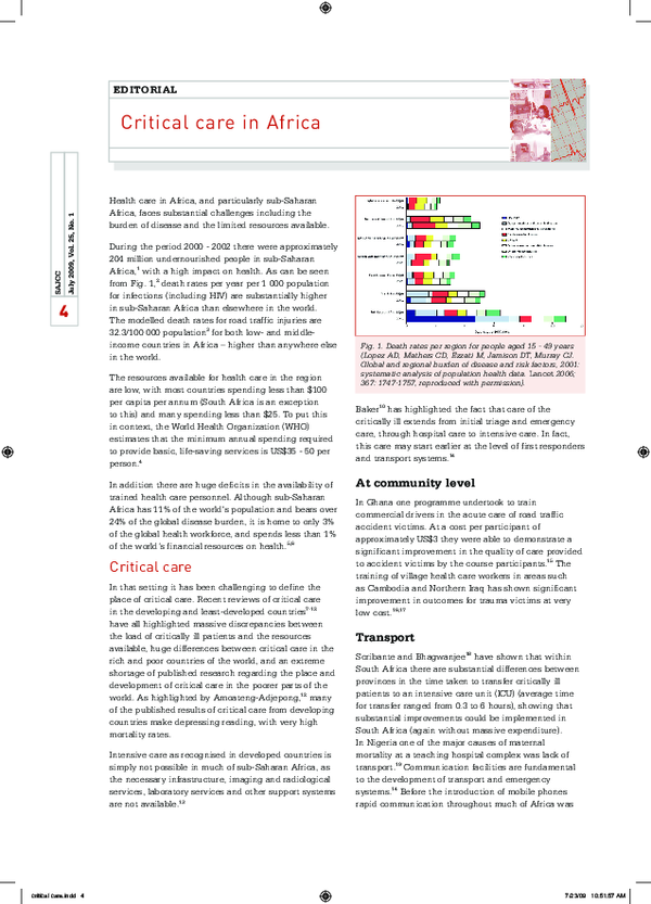 (PDF) Critical care in Africa