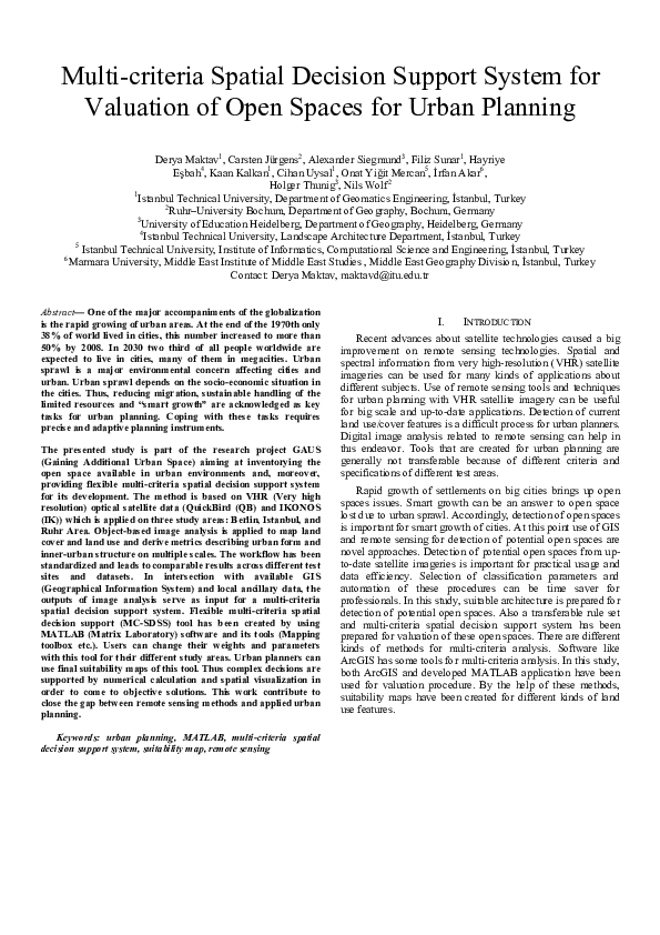 (PDF) Multi-criteria spatial decision support system for valuation of ...