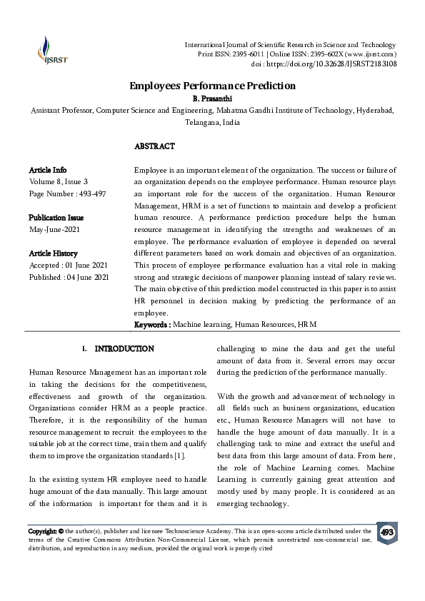 (PDF) Employees Performance Prediction