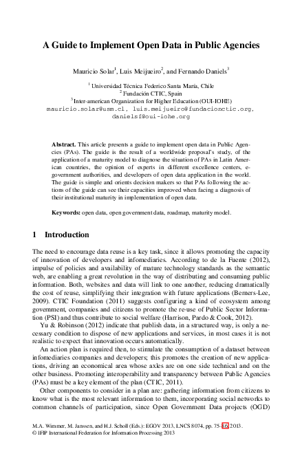 (PDF) A Guide to Implement Open Data in Public Agencies