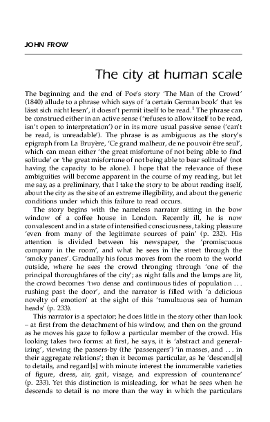 (PDF) The city at human scale