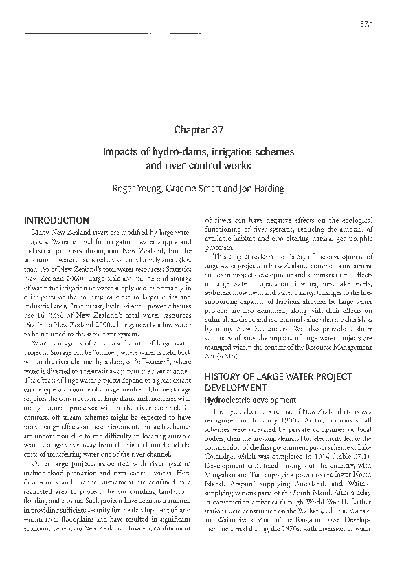 (PDF) Chapter 37 Impacts of hydro-dams, irrigation schemes and river ...