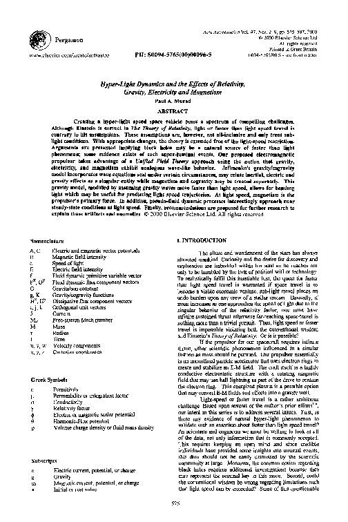 Hyper-light dynamics and the effects of relativity, gravity, electricity and magnetism