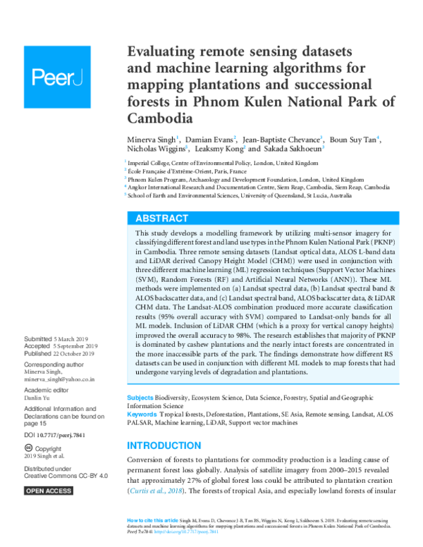 (PDF) Evaluating remote sensing datasets and machine learning ...