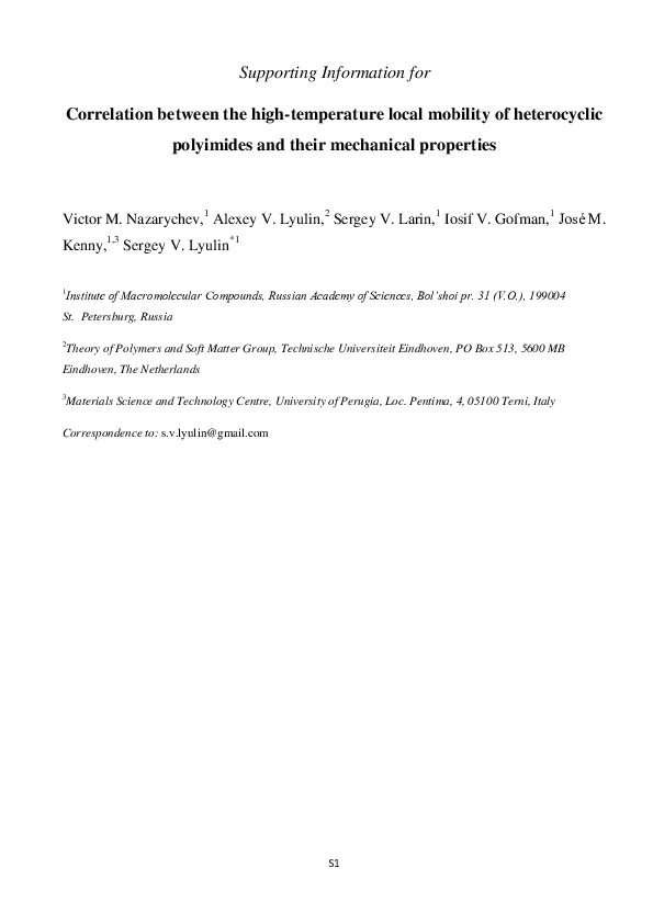 (PDF) Correlation between the High-Temperature Local Mobility of ...