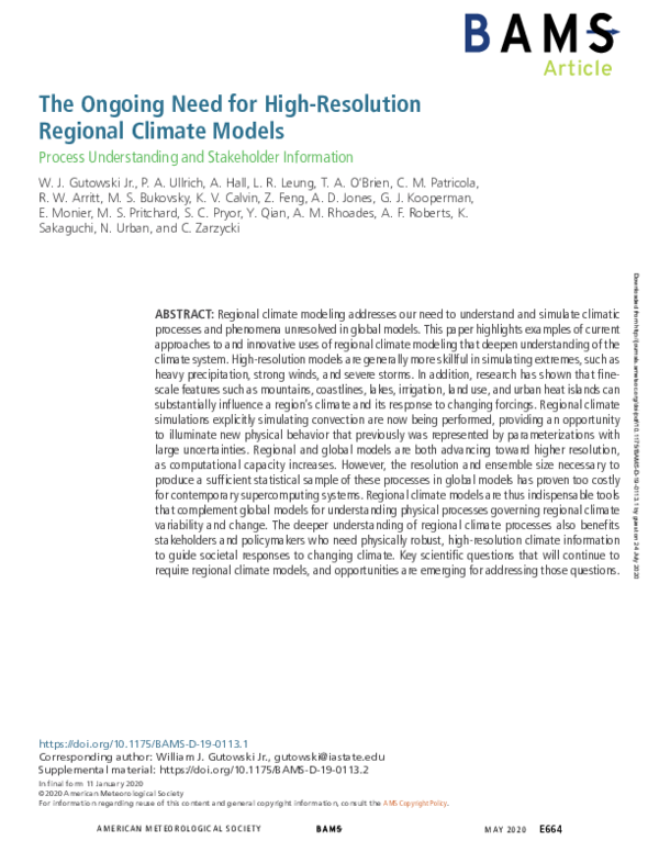 (PDF) The ongoing need for high-resolution regional climate models ...