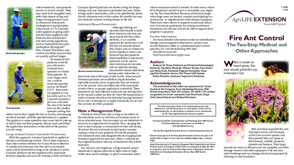 (PDF) Fire Ant Control: The Two-Step Method and Other Approaches