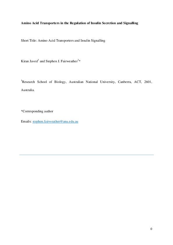 (PDF) Amino acid transporters in the regulation of insulin secretion ...