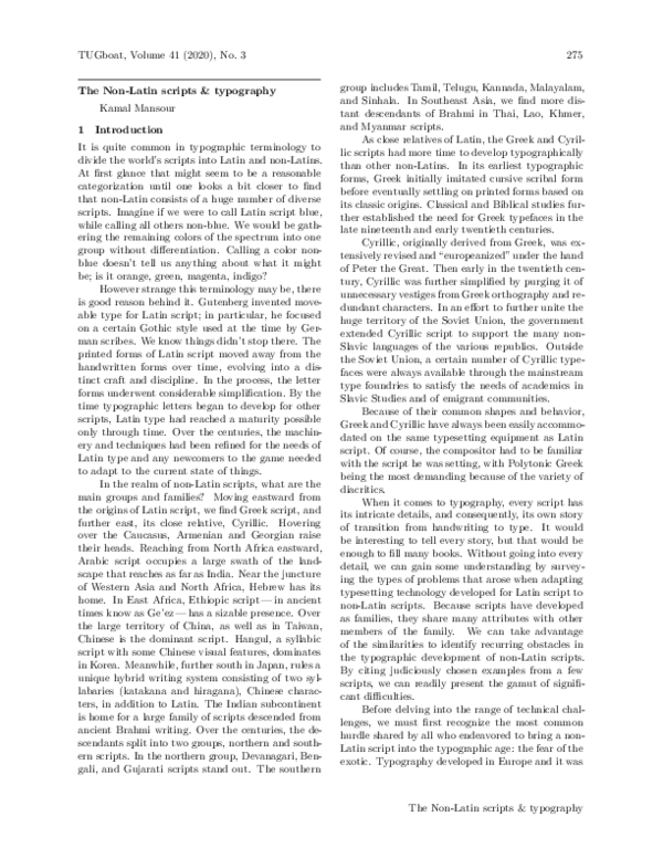 (PDF) Non-Latin Scripts & Typography