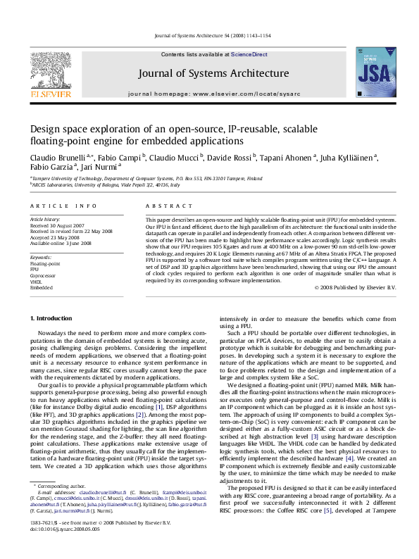 (PDF) Design space exploration of an open-source, IP-reusable, scalable ...