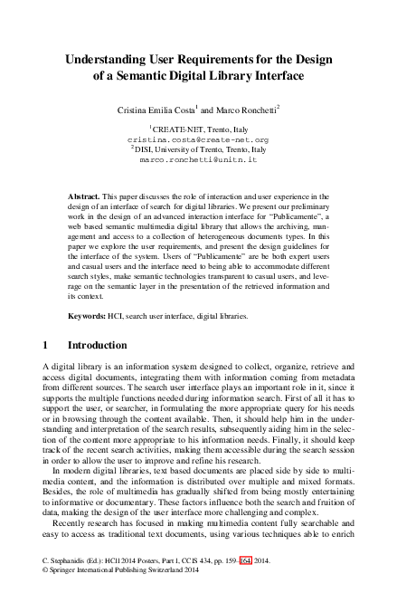 (PDF) Understanding User Requirements for the Design of a Semantic ...