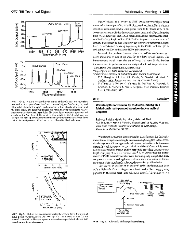 (PDF) Wavelength conversion by four-wave mixing in a folded-path, self ...