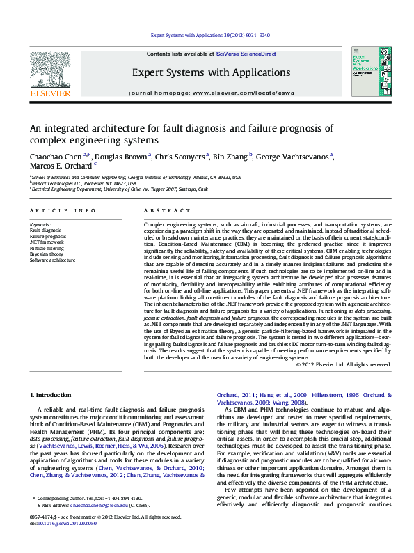 (PDF) An integrated architecture for fault diagnosis and failure ...