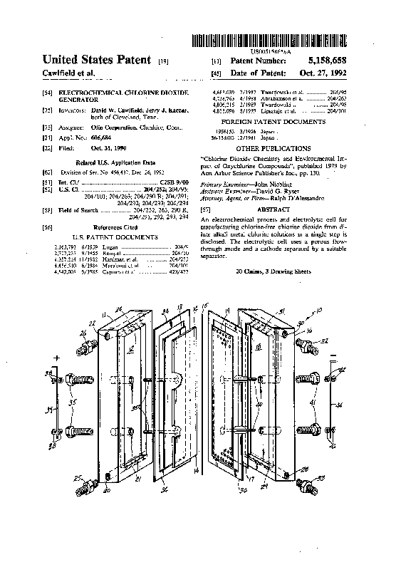 (PDF) Electrochemical Chlorine Dioxide Generator David Cawlfield