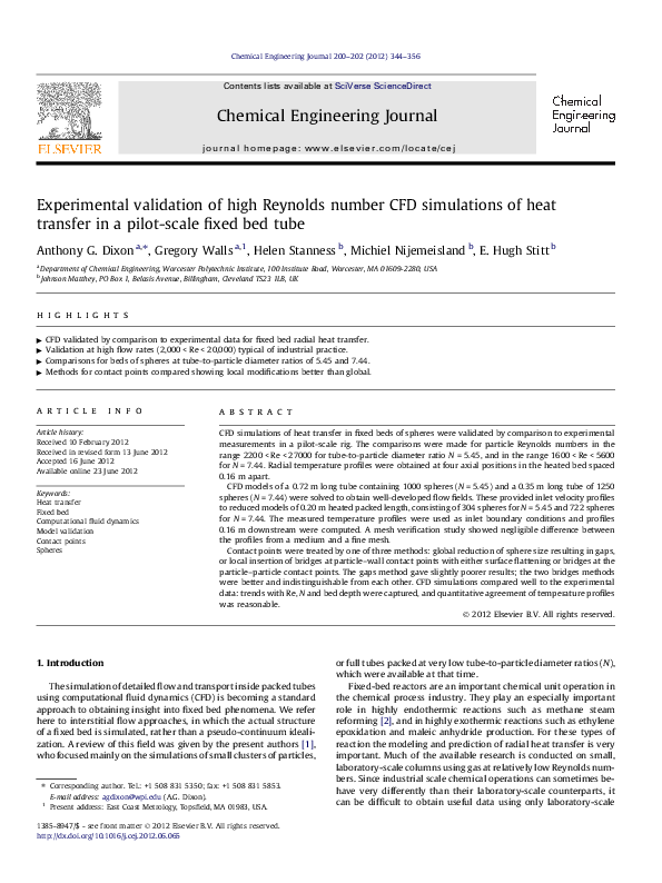 (PDF) Experimental validation of high Reynolds number CFD simulations ...