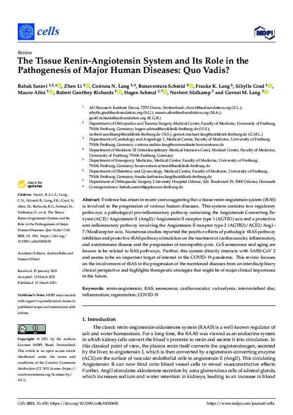 (PDF) The Tissue Renin-Angiotensin System and Its Role in the ...