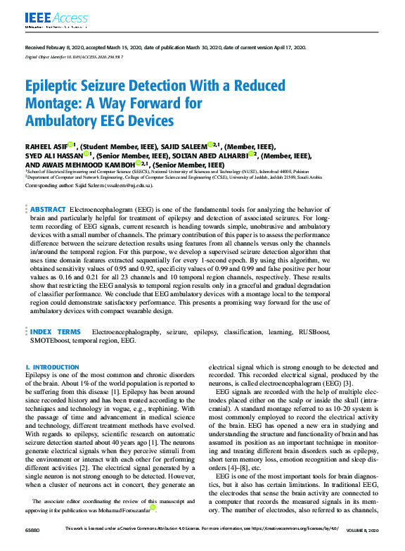 (PDF) Epileptic Seizure Detection With a Reduced Montage: A Way Forward ...