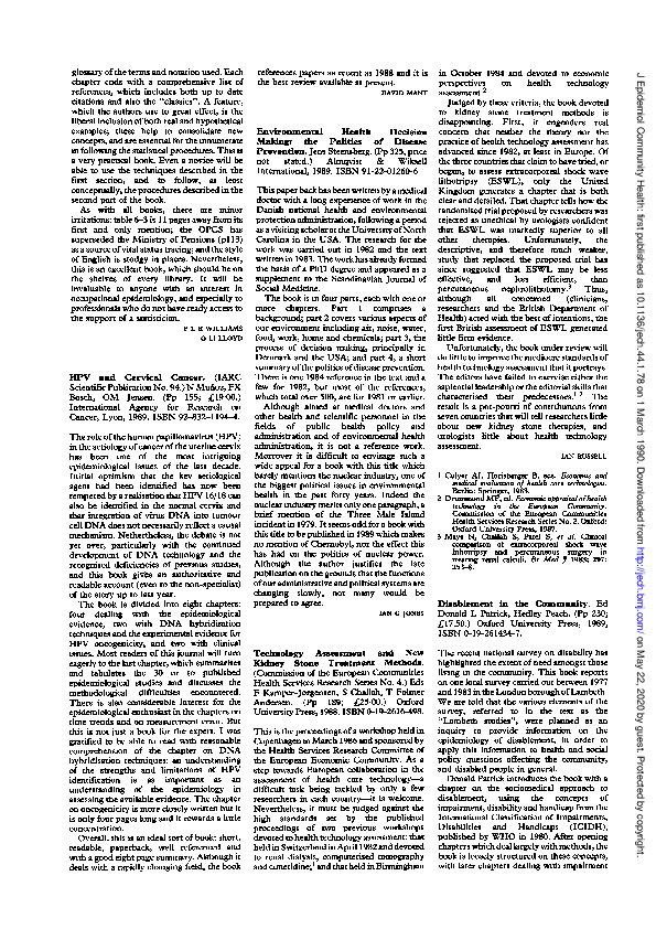 (PDF) HPV and Cervical Cancer
