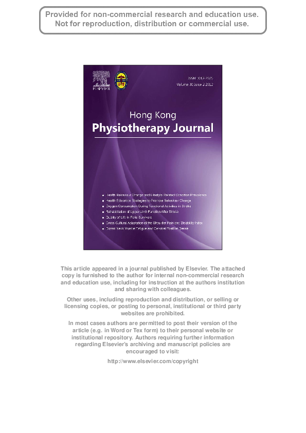 (PDF) Oxygen consumption and peak heart rate in stroke patients during ...
