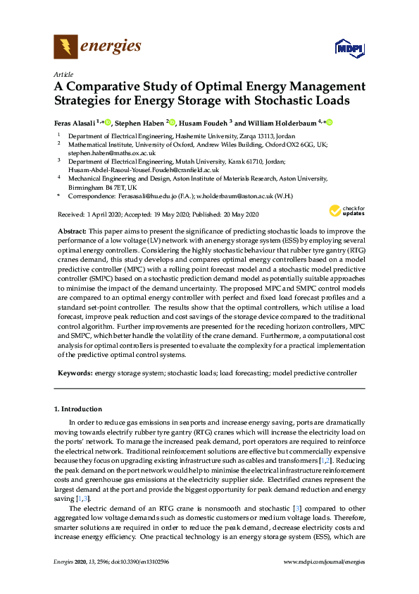 (PDF) A Comparative Study of Optimal Energy Management Strategies for ...
