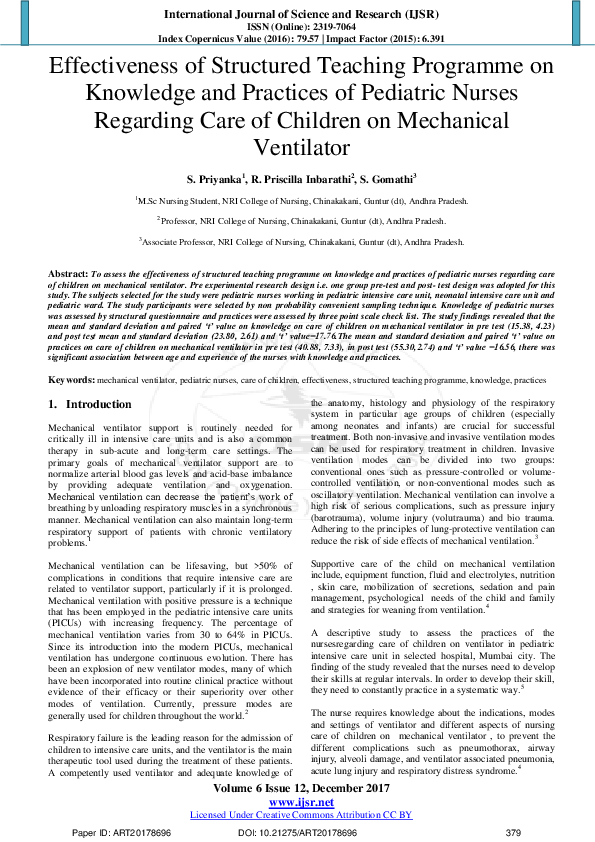 (PDF) Effectiveness of Structured Teaching Programme on Knowledge and ...