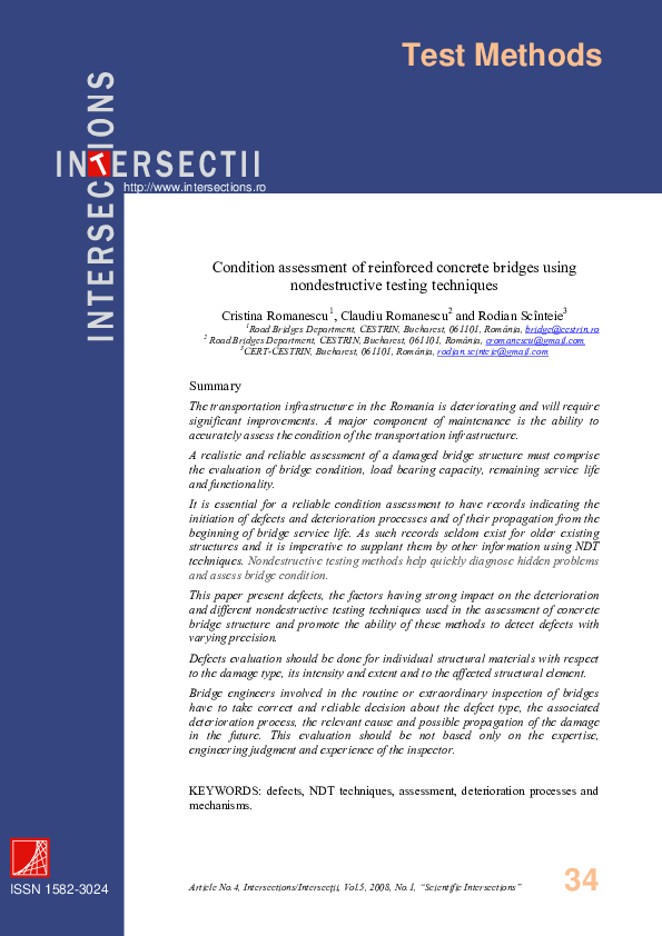 (PDF) Condition assessment of reinforced concrete bridges using ...
