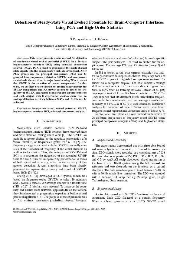 (PDF) Detection of steady-state visual evoked potentials based on the ...
