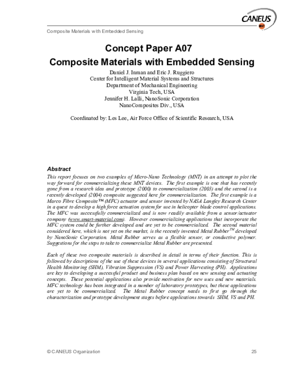 (PDF) Concept Paper A07 Composite Materials with Embedded Sensing
