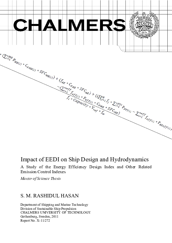 (PDF) Impact of EEDI on Ship Design and Hydrodynamics A Study of the ...