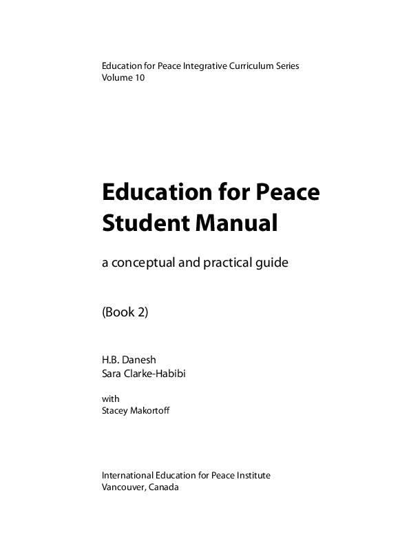 (PDF) Education for Peace Student Manual - volume 2