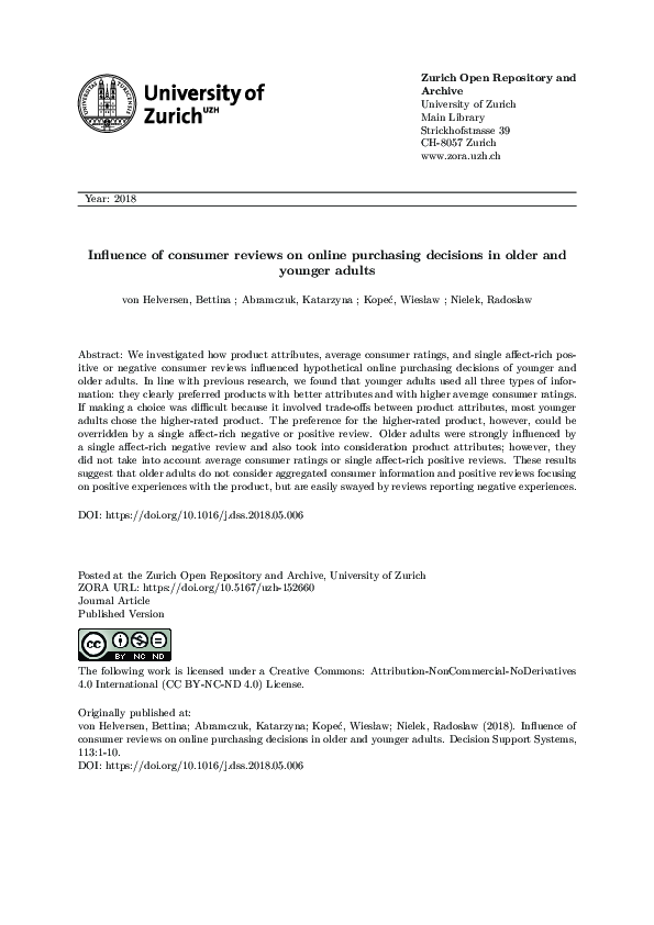 (PDF) Influence of consumer reviews on online purchasing decisions in ...