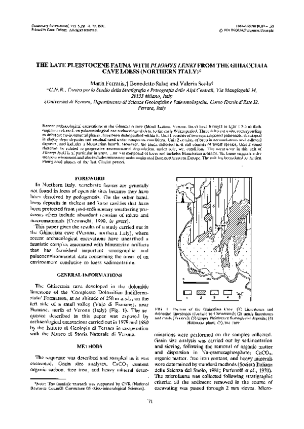 (PDF) The Late Pleistocene fauna with Pliomys lenki from the Ghiacciaia ...
