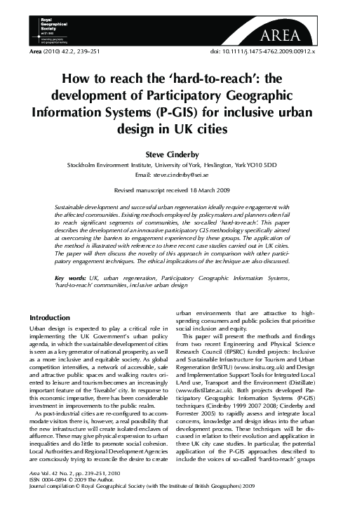 (PDF) How to reach the ‘hard-to-reach’: the development of ...
